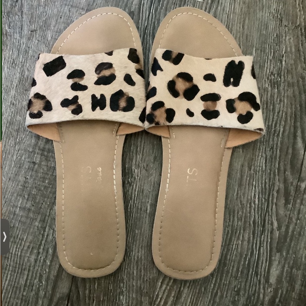 Leopard print sandals